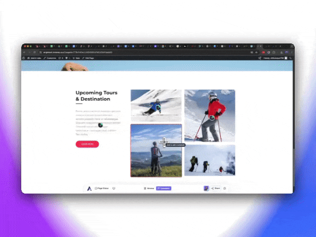 Annotate an automatically captured screenshot with context, browser details and URLs, giving your team the exact information they need to make changes.
