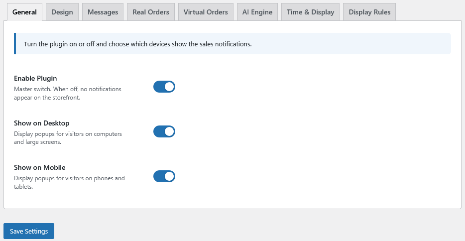 aThemeArt AI Sales Notifications for WooCommerce screenshot 1