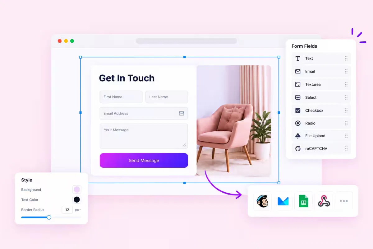 Form Builder: Elementor forms with webhook and WPForms integrations