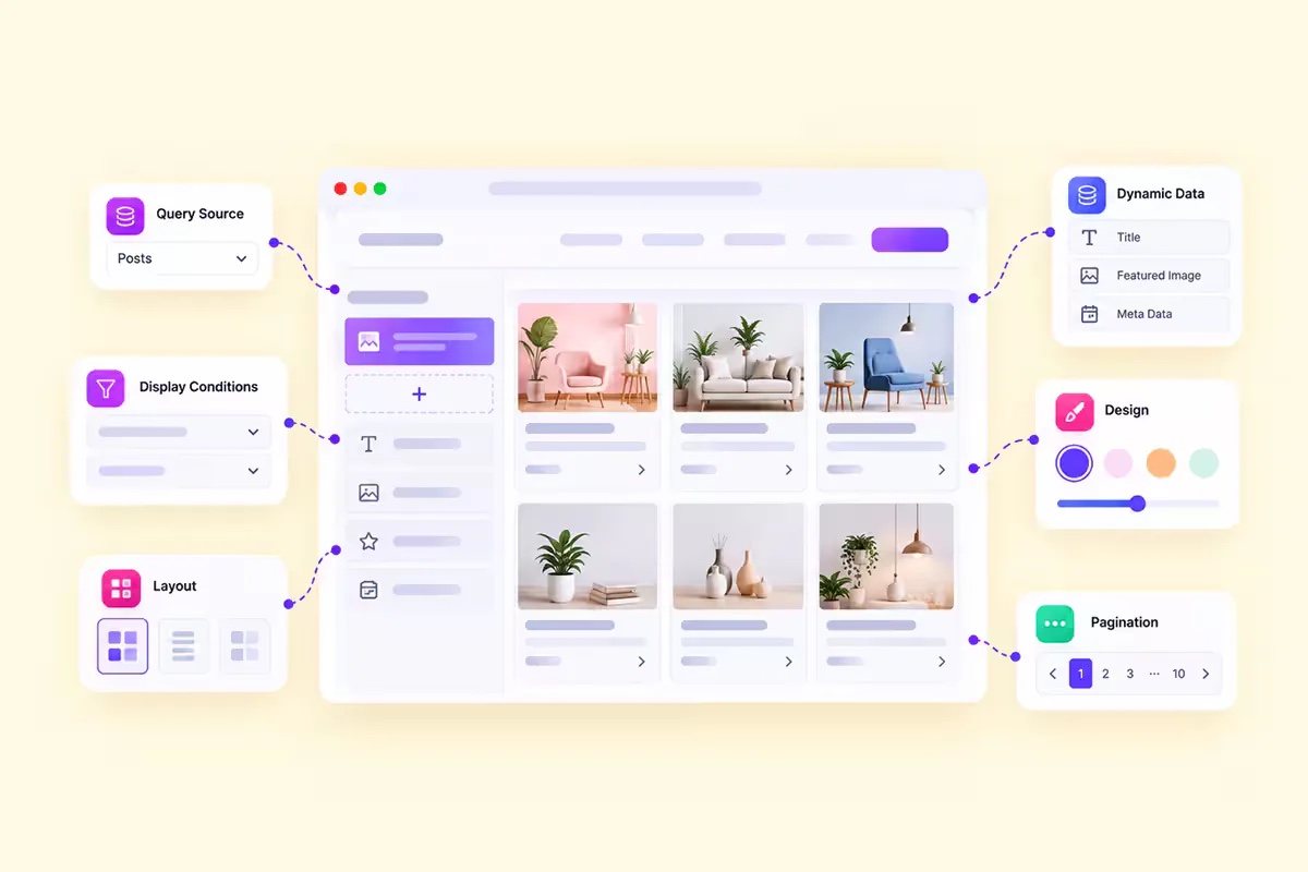Dynamic Loop Builder: design one loop item and repeat it across dynamic grids and carousels