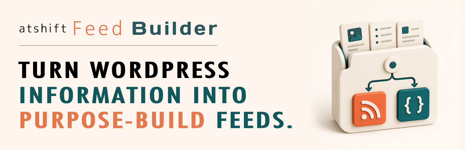 WordPress 外掛 atshift Feed Builder 的封面圖片