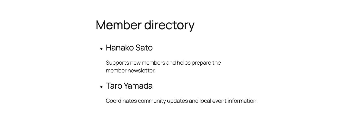 Publish an optional directory with an administrator-controlled audience, fields, and per-user exclusions.