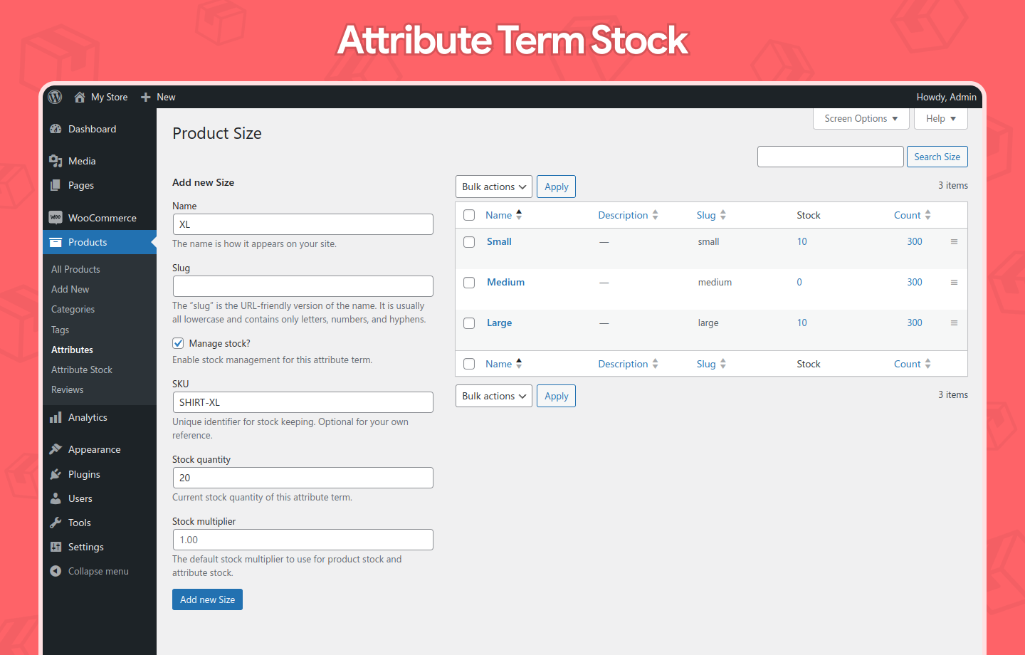 WooCommerce Attribute Stock &#8211; Shared Stock &amp; Variable Quantities (Lite Version)