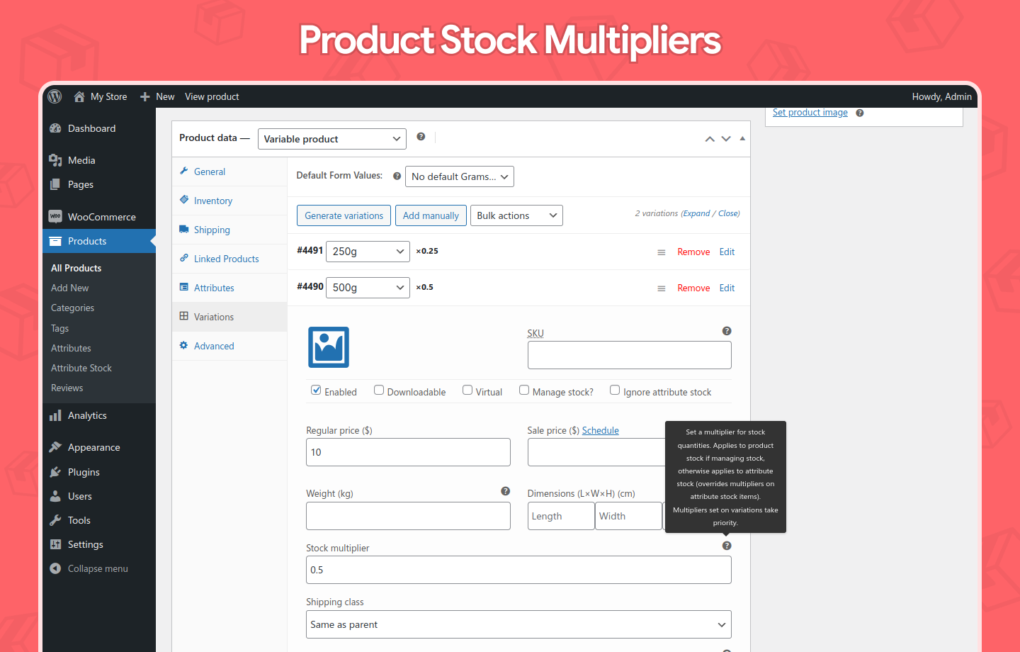 Attribute Stock for WooCommerce – Shared Stock & Variable Quantities (Lite Version)