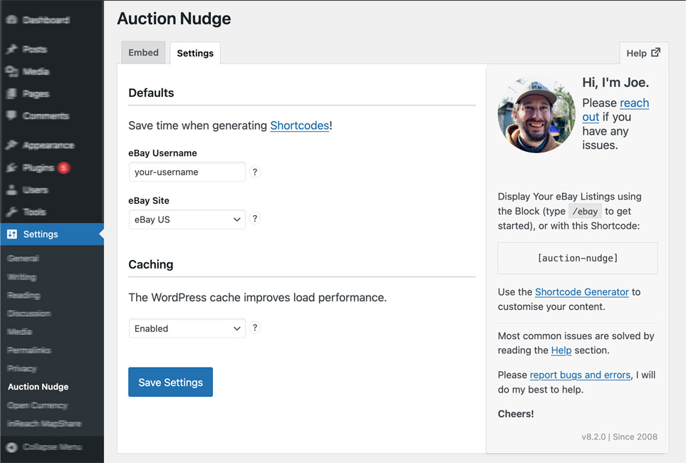 A default eBay username saves time!