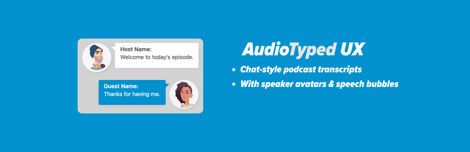 AudioTyped UX – Chat-Style Transcripts for Podcasts