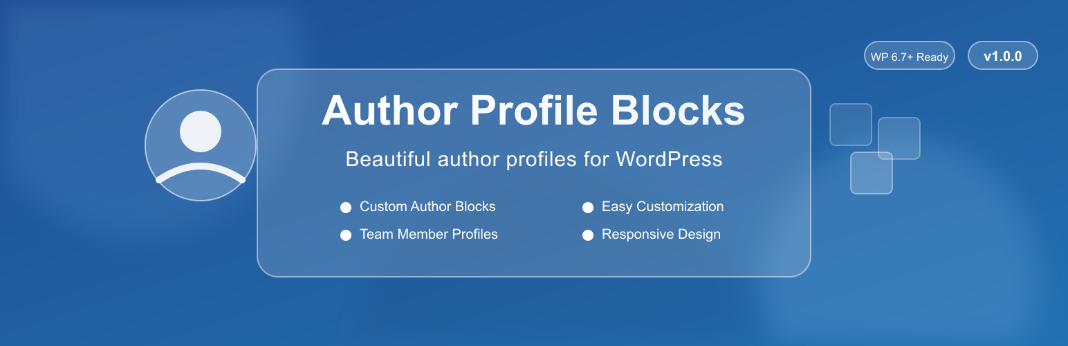 WordPress 外掛 Author Profile Blocks 的封面圖片。