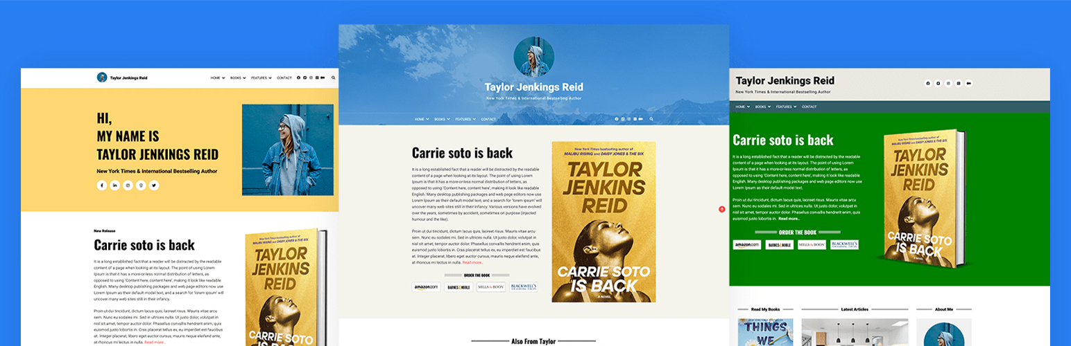 WordPress 外掛 Book Author Website Templates 的封面圖片。