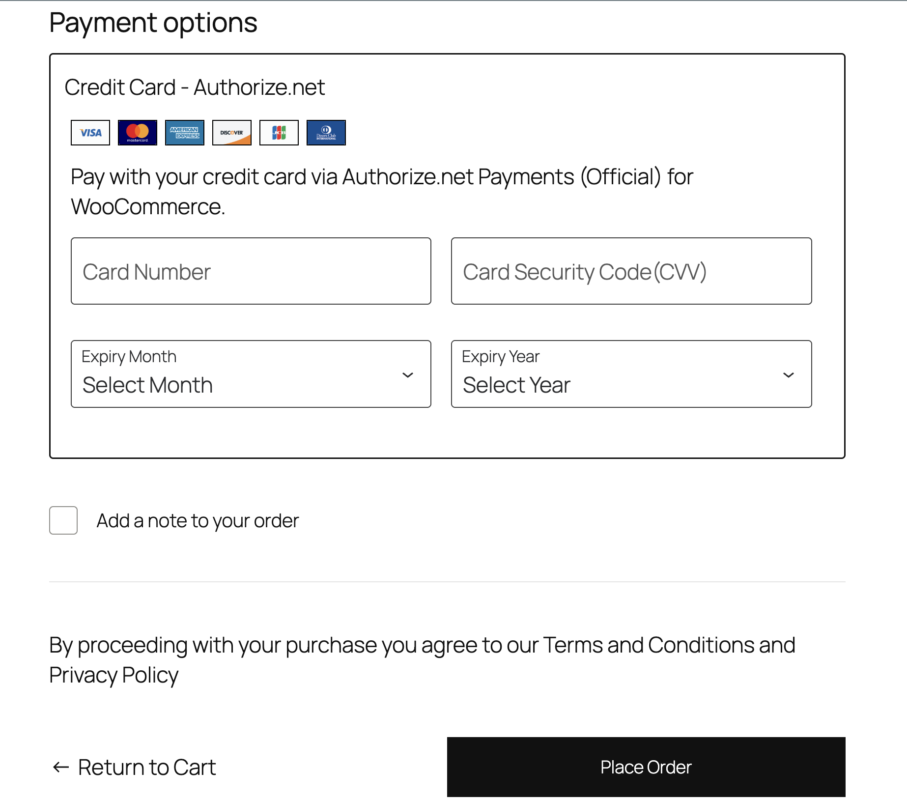 Authorize.net Payments for WooCommerce