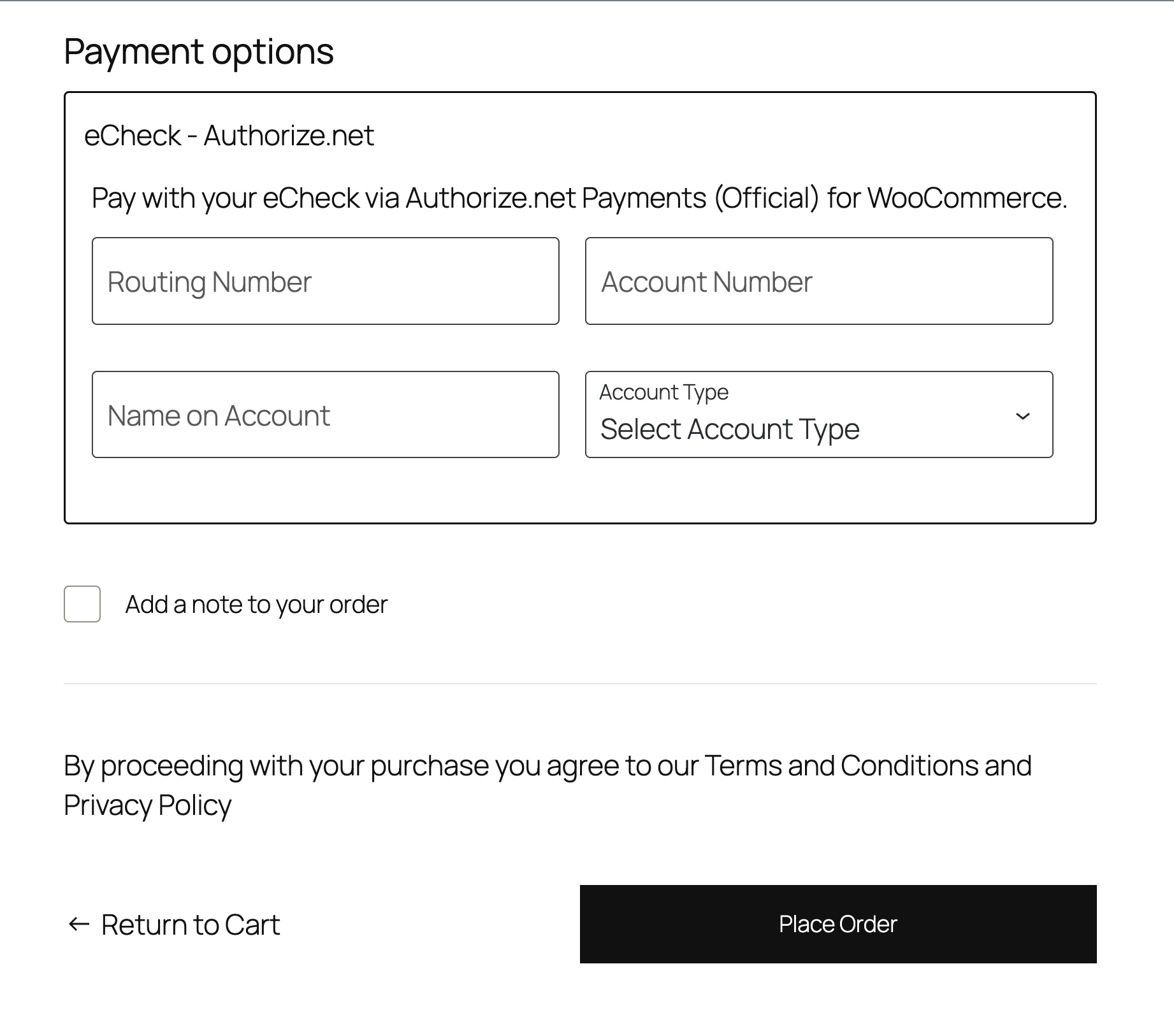Authorize.net Payments for WooCommerce