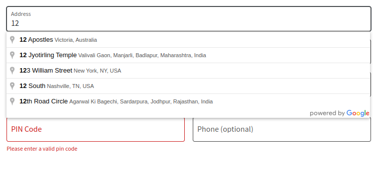 AutoComplete Address Checkout For woocommerce - Screenshot 2