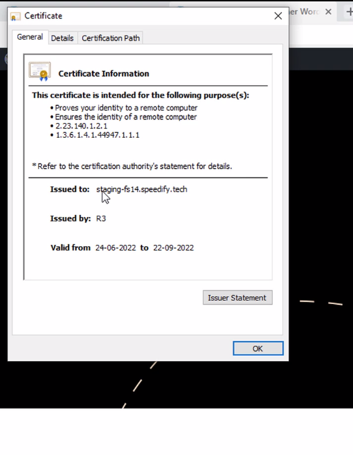 Information on the installed SSL from the browser