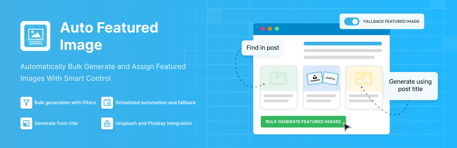 Auto Featured Image (Auto Post Thumbnail) banner