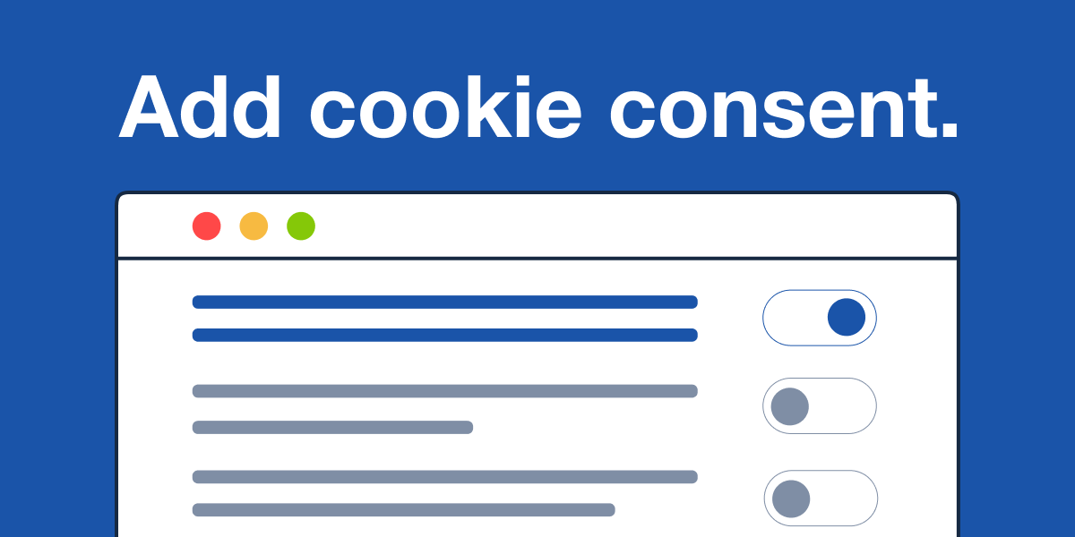 Add Cookie Consent with vendor scripts management