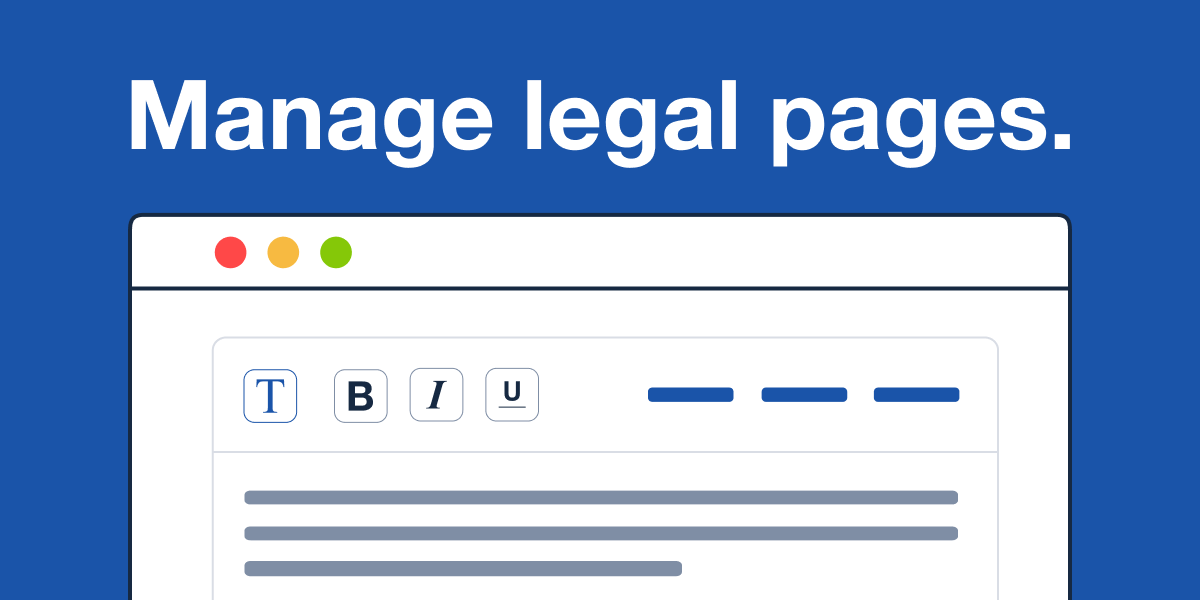 Manage all your legal pages