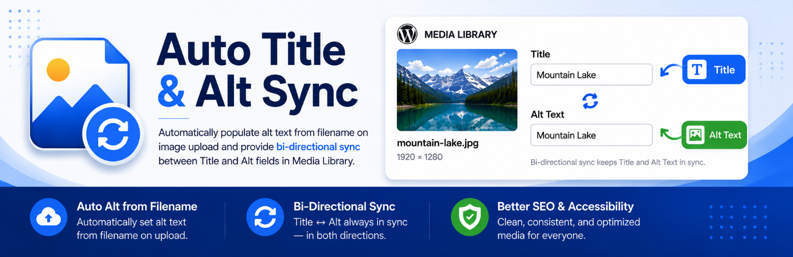Auto Title & Alt Sync
