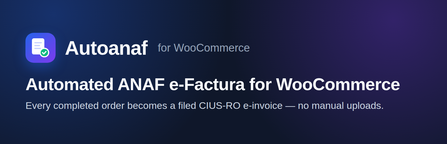 Autoanaf E-Invoicing for WooCommerce