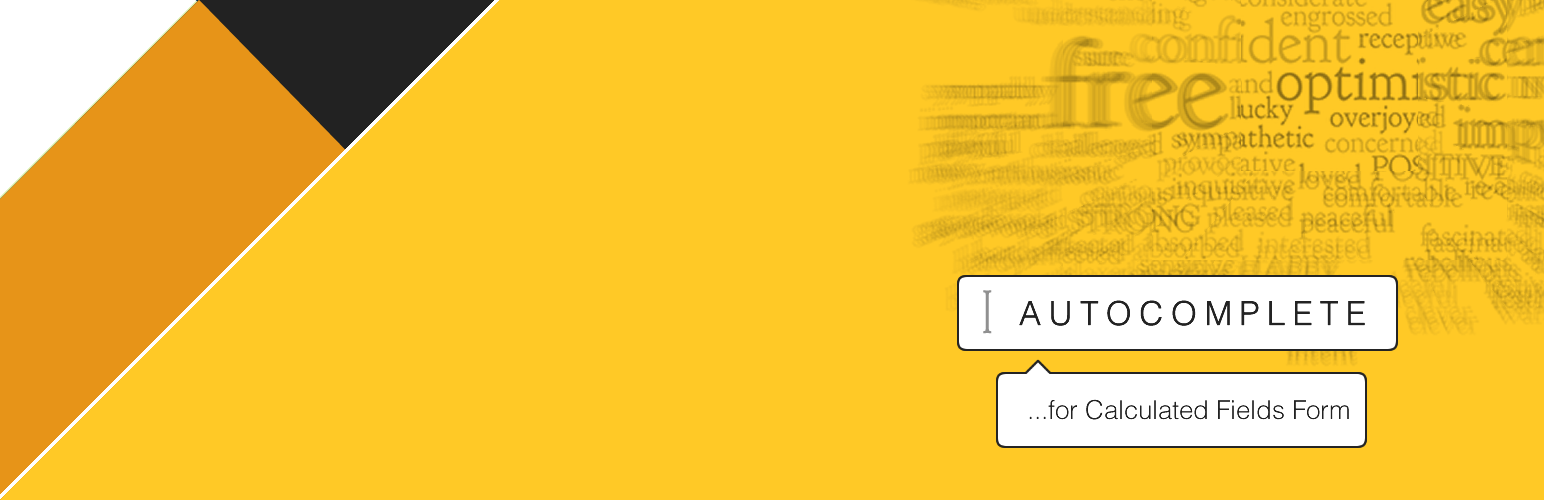 WordPress 外掛 Autocomplete for Calculated Fields Form 的封面圖片。