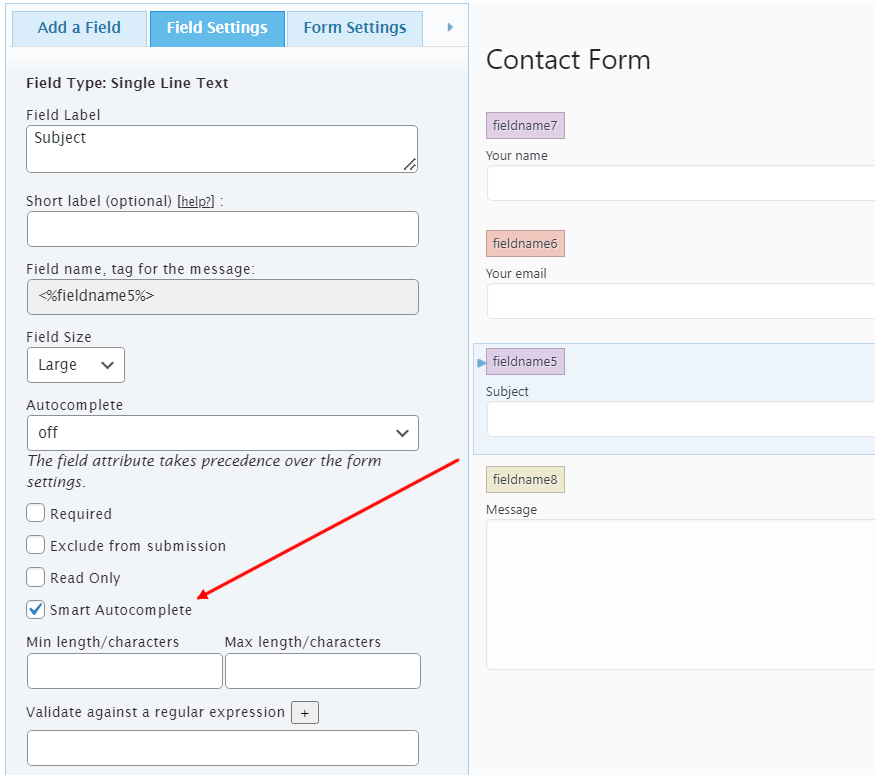 Autocomplete for Calculated Fields Form