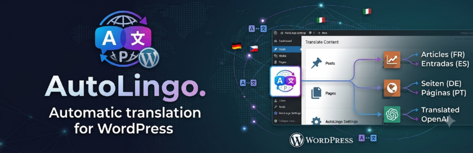 AutoLingo — Automatic Translation for Polylang & WPML
