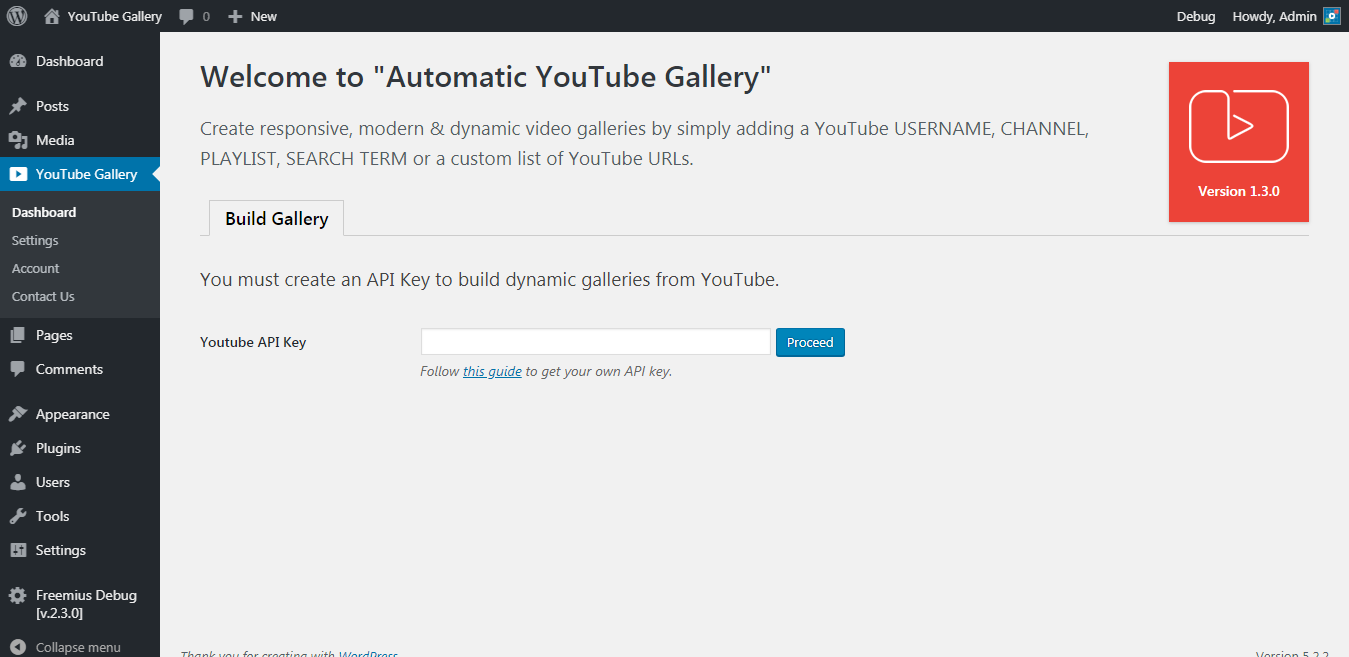 Step 2: Configure the YouTube API Key