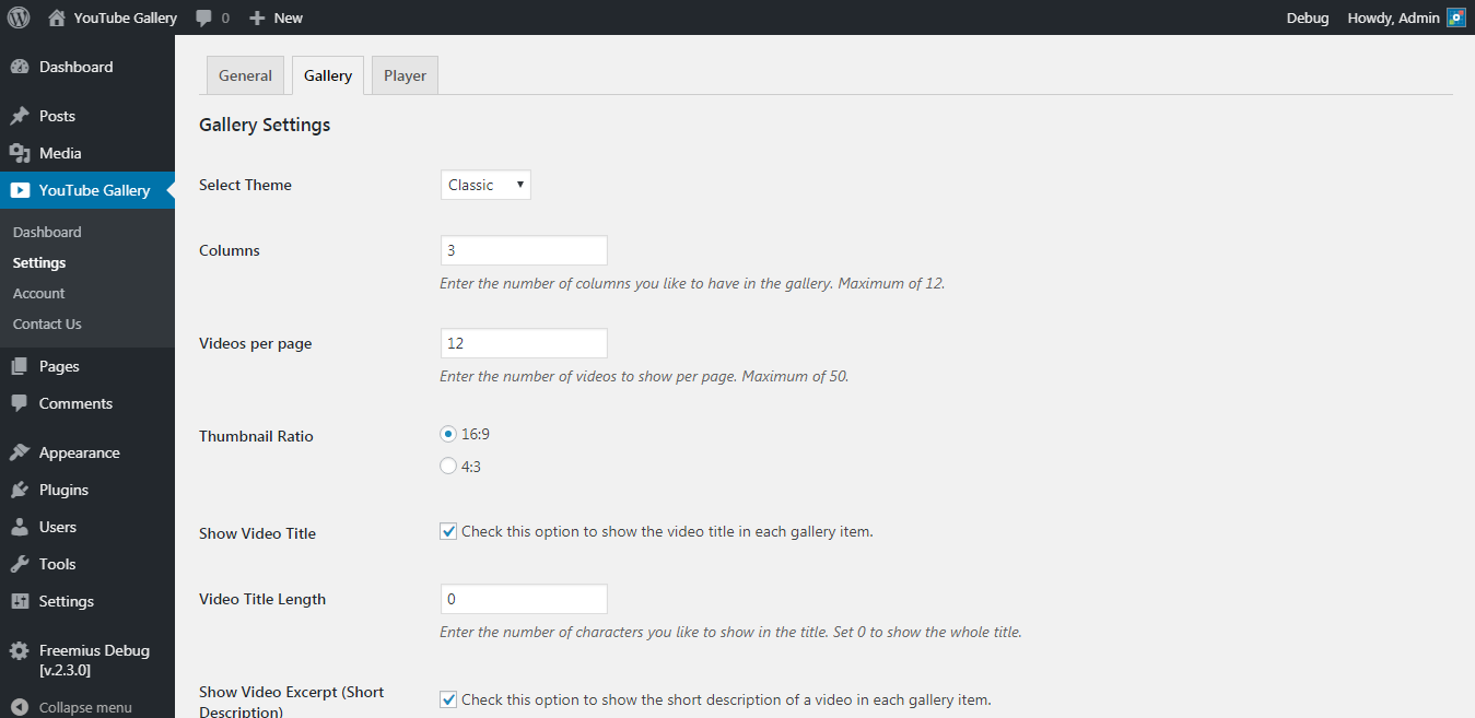 Plugin Settings