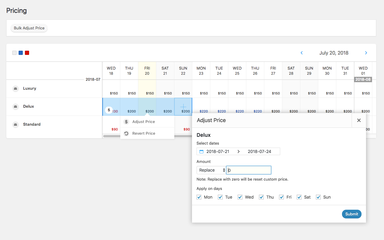 Pricing management