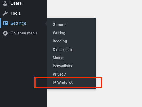 IP Whitelist - Screenshot 1