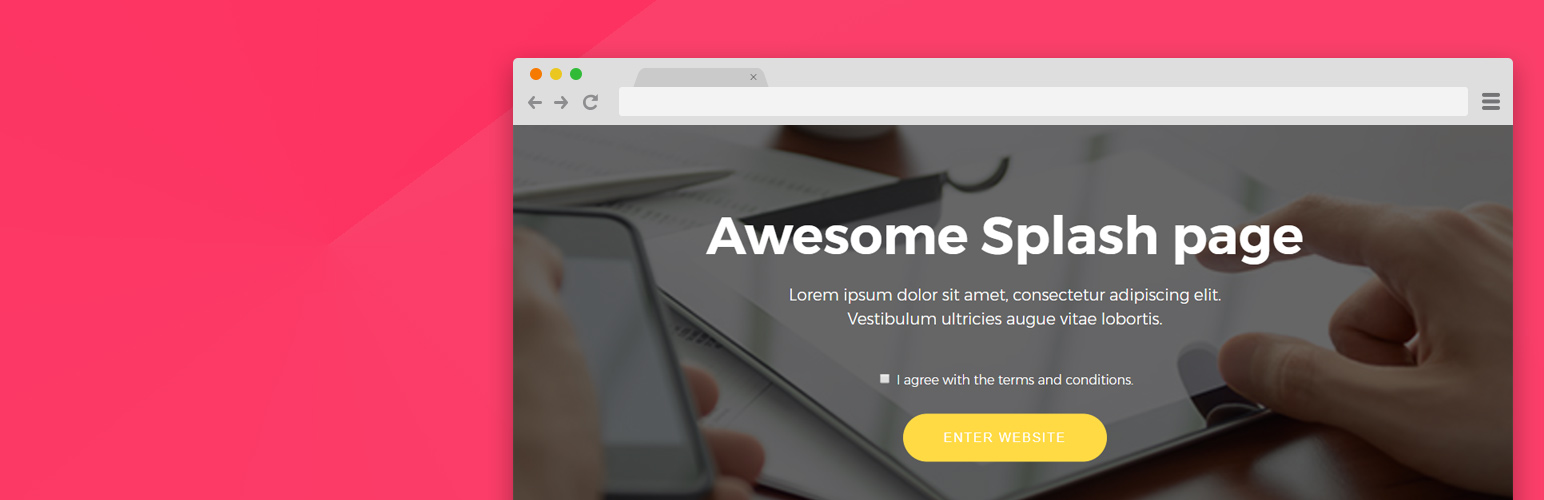 WordPress 外掛 AweSplash – Just Splash Page 的封面圖片。