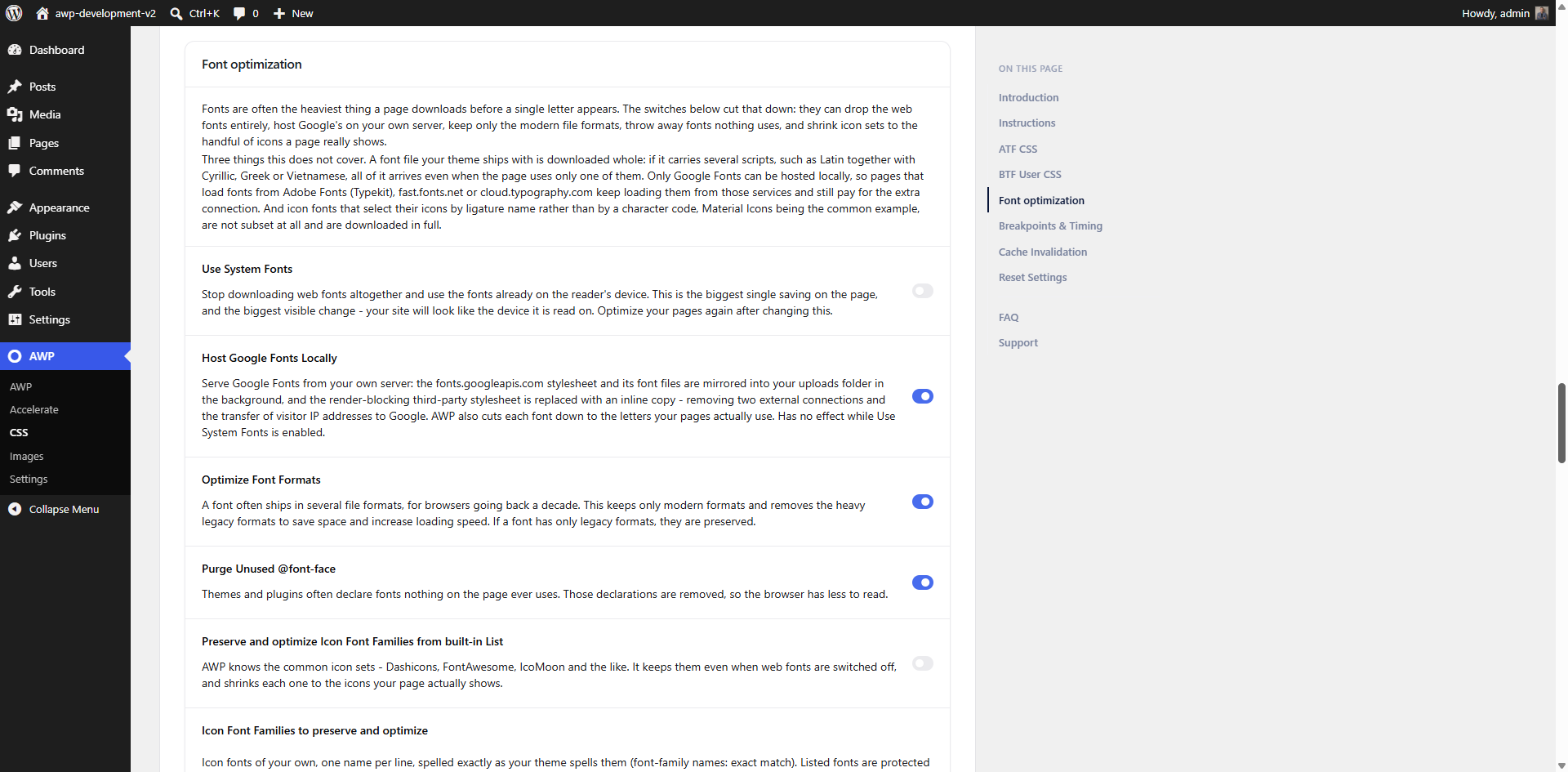 Font optimization - host Google Fonts on your own server and trim what your pages do not use.