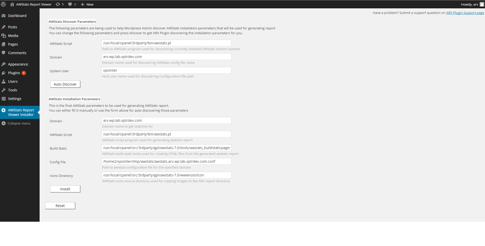Installation Form