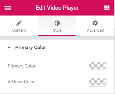 Elementor Video Player Styling Options - Video player design customization