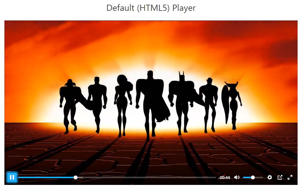 HTML5 Video Player - Native HTML5 video player with custom poster