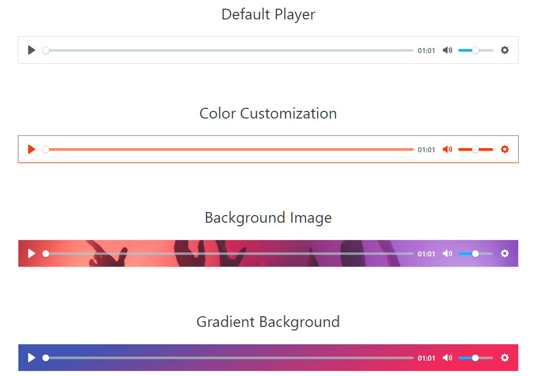Audio Player Examples - Various audio player implementations