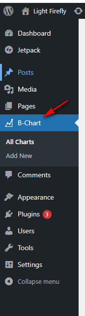 Sidebar menu