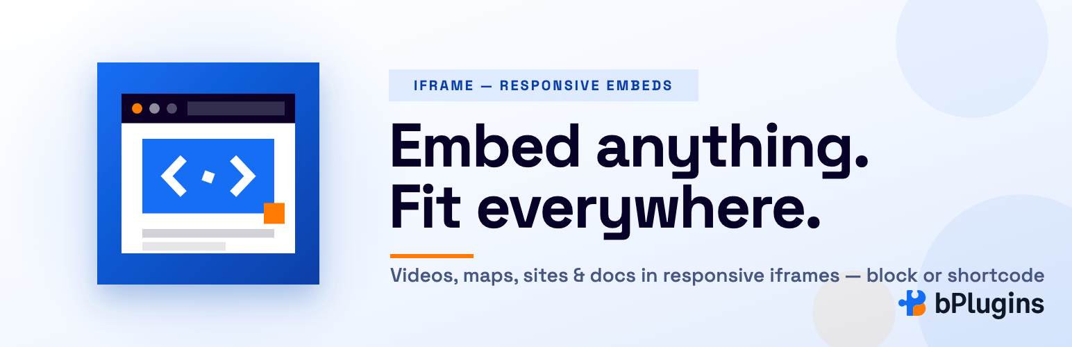 iFrame – Responsive Website, Video &amp; Map Embed Block