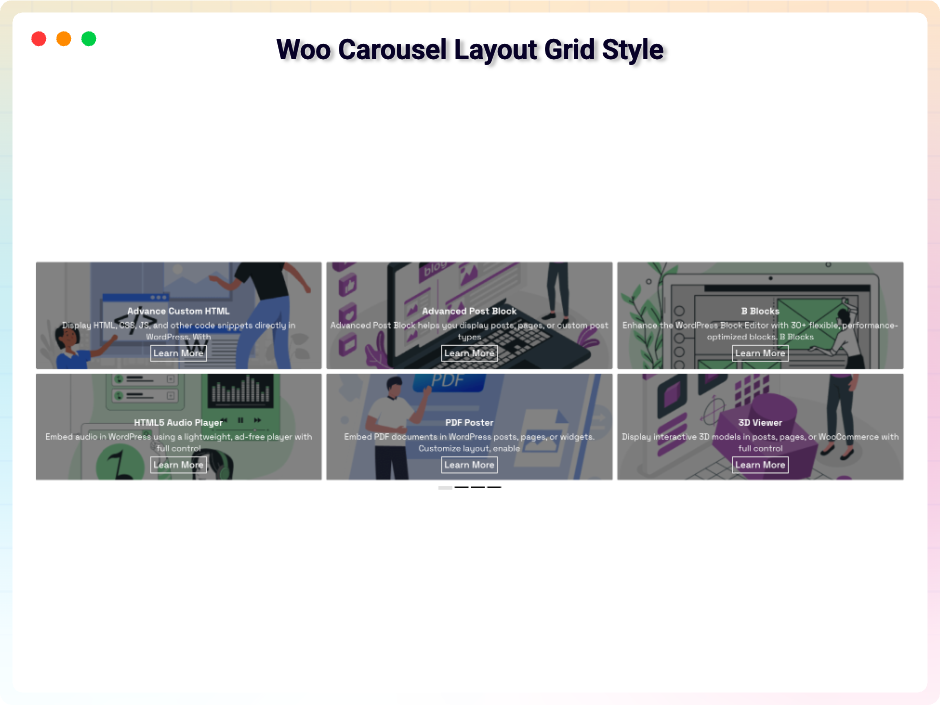 Woo Carousel Layout Grid Style