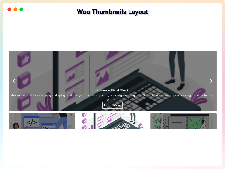 Woo Thumbnails Layout