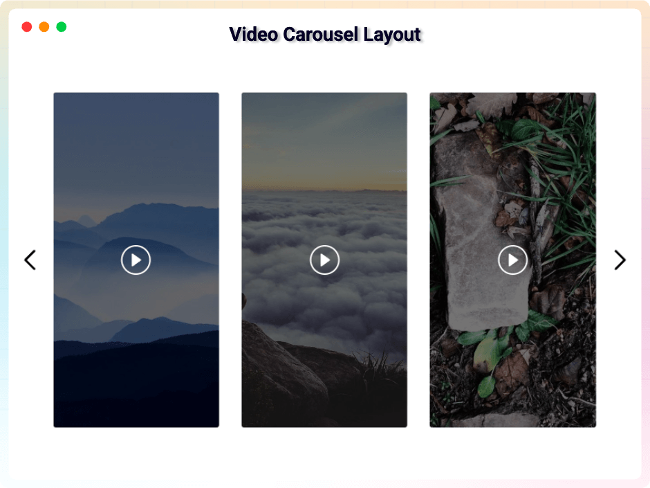 Video Carousel Layout