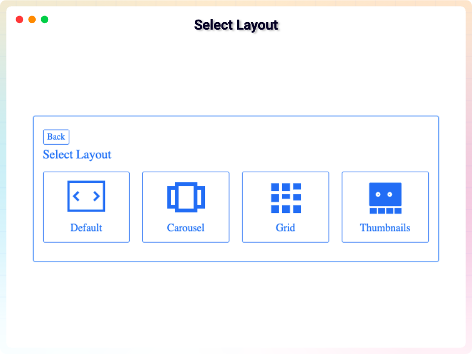 Select Layout Type