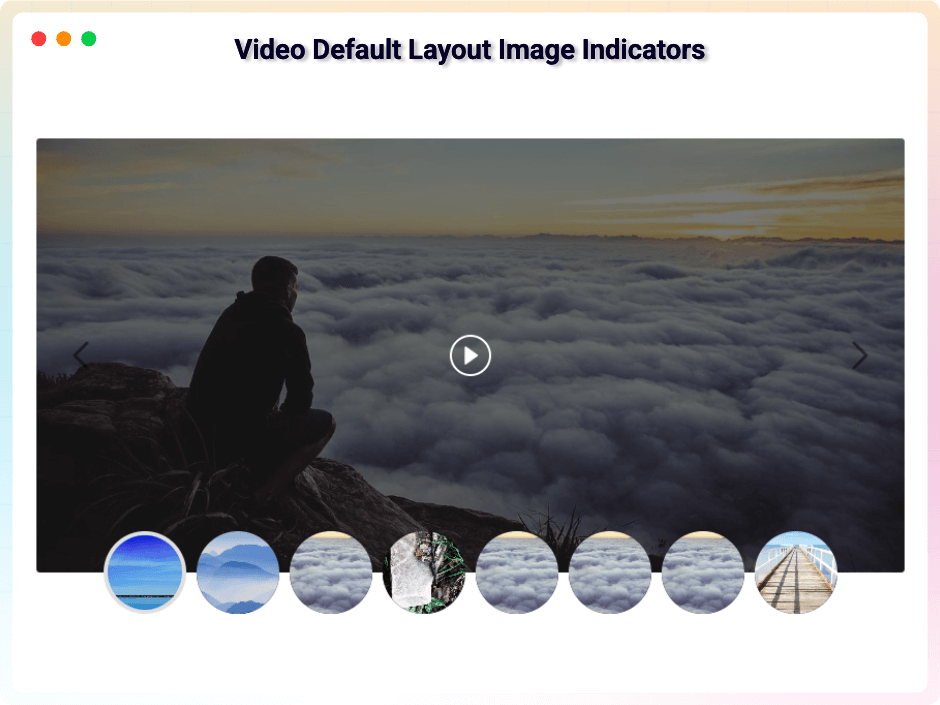 Video Default Layout Image Indicators