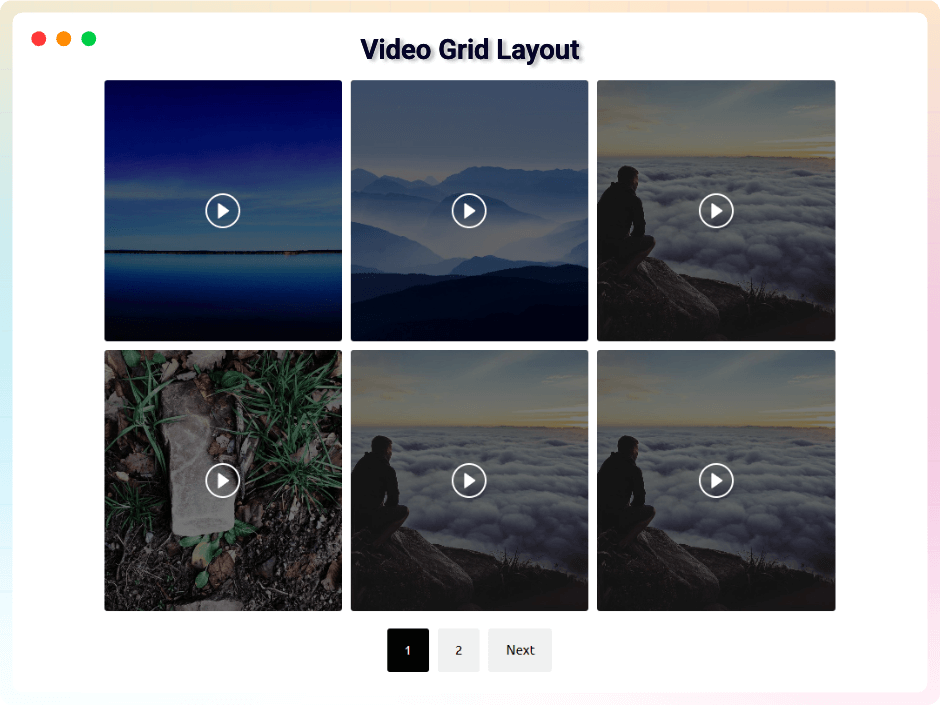 Video Grid layout