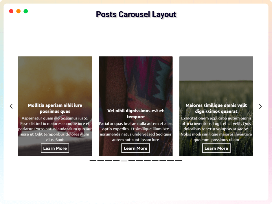 Posts Carousel Layout