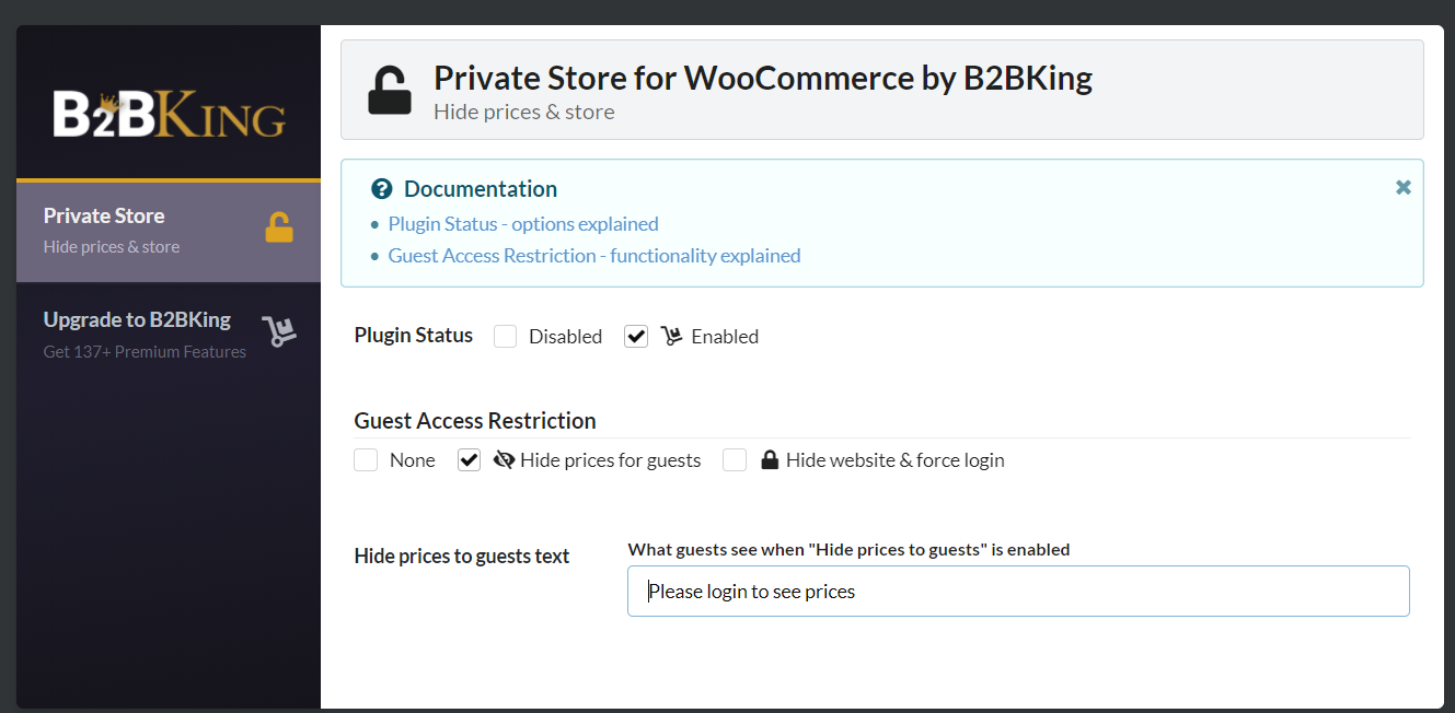 Private Store for WooCommerce B2B &amp; Wholesale by B2BKing