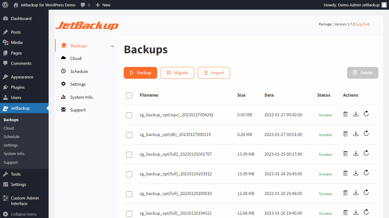 JetBackup &#8211; WP Backup, Migrate &amp; Restore