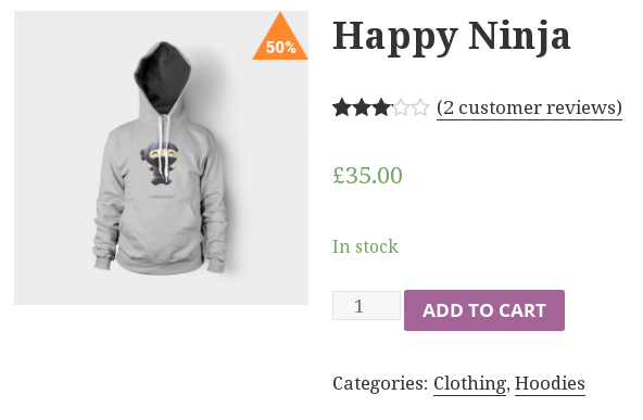 It shows how Badges will be shown on Product page.