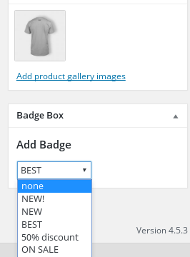 It shows the created Badges on Product page.