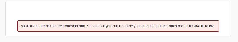 <p>user blocked for reaching his limits when trying to create a new post.</p>