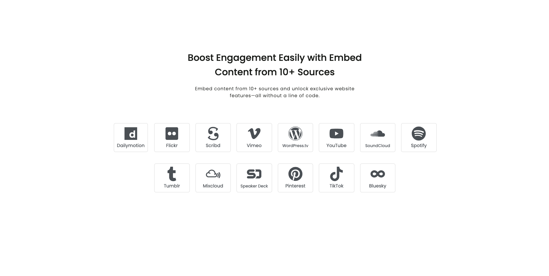 Embed Content widget - Embed third-party content