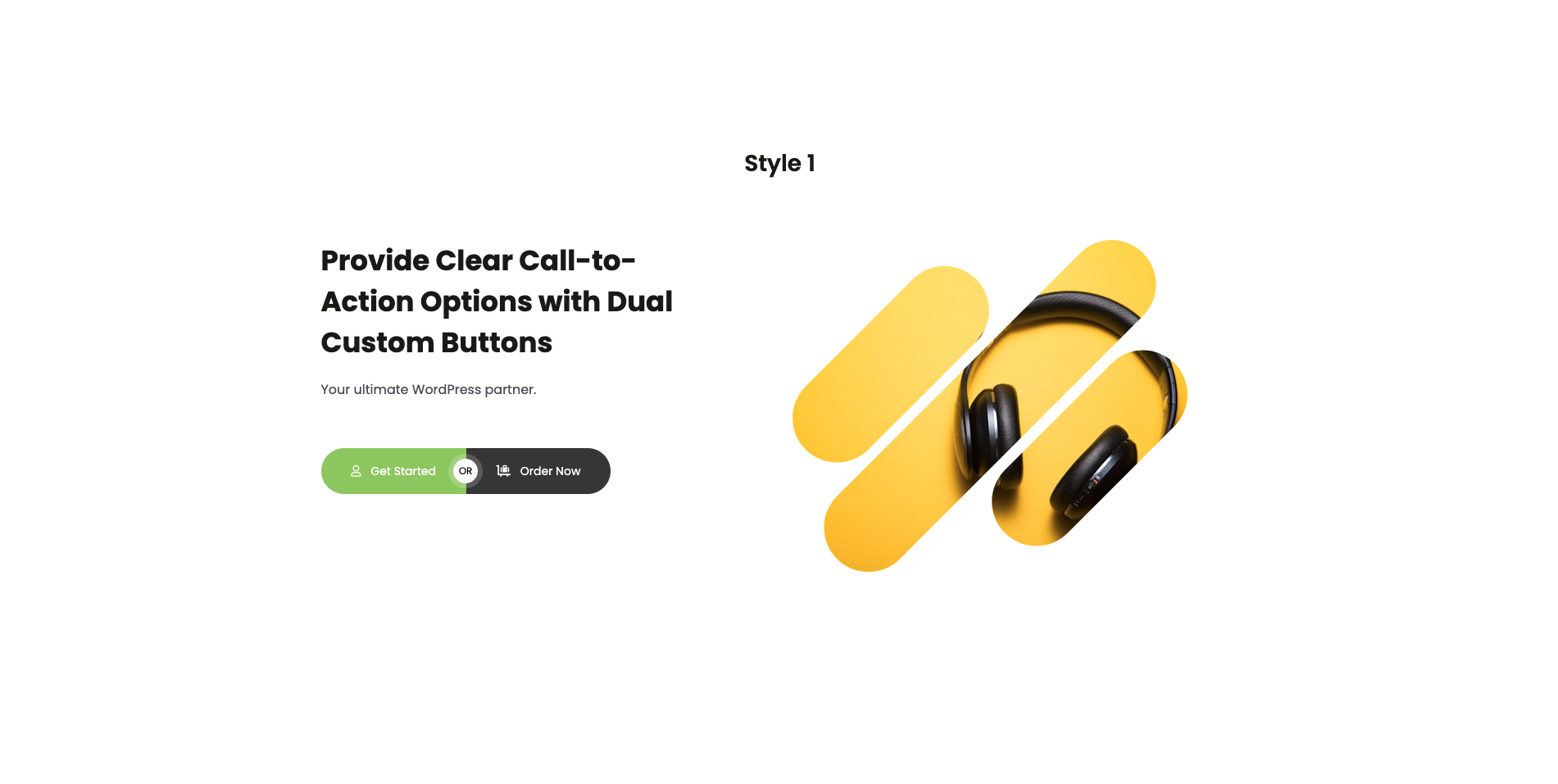 Dual button widget